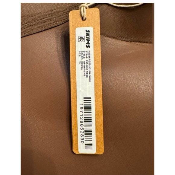 Skims Strapless Brown Sculpting One-Piece Swimsuit With Front Zipper Xtra-Life S - Picture 8 of 11